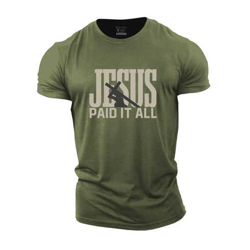 Men's Jesus Paid It All Cotton T-Shirt